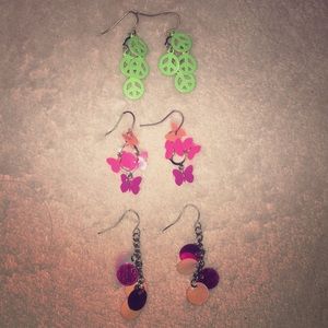 NEVER WORN - Set Of 3 Kiddie Earrings